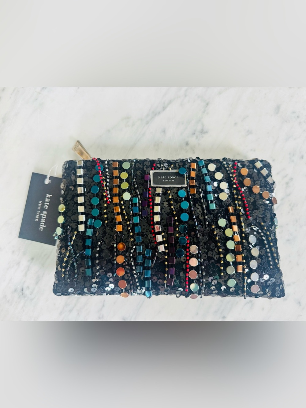 Kate Spade Nova Fringe Embellished Clutch - NWT